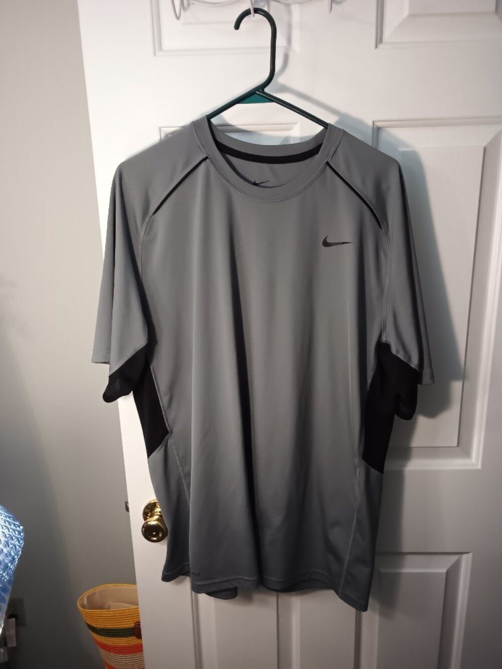 Nike Gray and Black Short Sleeve Dri-FIT Shirt